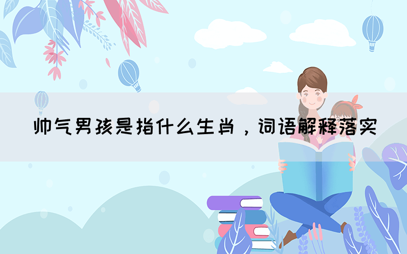 帥氣男孩是指什么生肖，詞語解釋落實