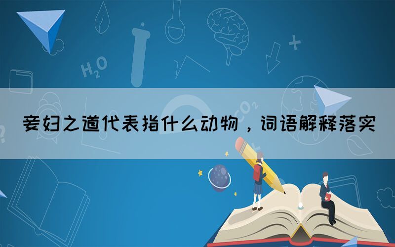 妾婦之道代表指什么動物，詞語解釋落實(圖1)
