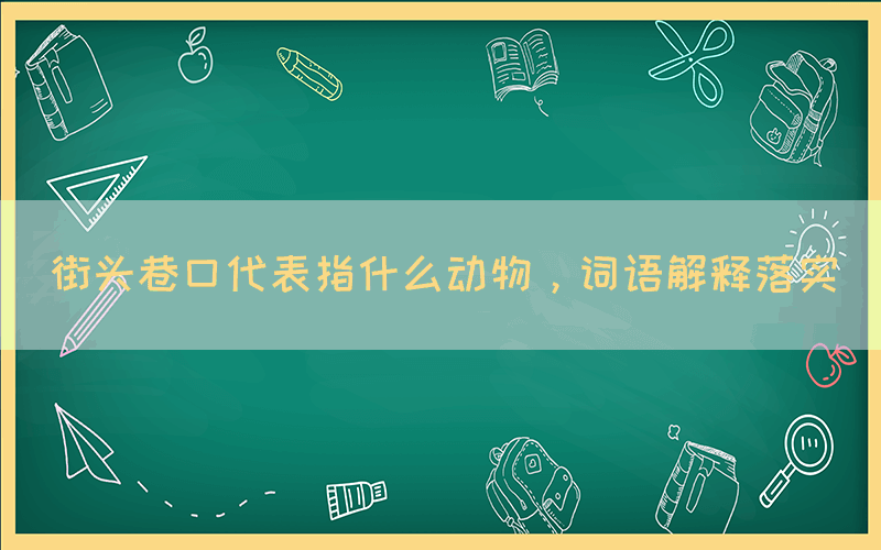 街頭巷口代表指什么動(dòng)物，詞語(yǔ)解釋落實(shí)