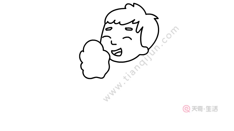 吃棉花糖的小男孩簡(jiǎn)筆畫怎么畫(圖2) 吃棉花糖的小男孩簡(jiǎn)筆畫怎么畫