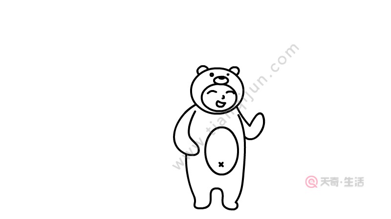 兒童節(jié)玩偶服簡筆畫怎么畫 兒童節(jié)玩偶服簡筆畫畫法(圖3) 兒童節(jié)玩偶服簡筆畫怎么畫