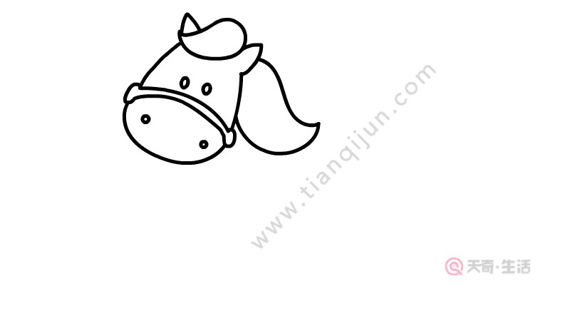 兒童木馬簡(jiǎn)筆畫教程 兒童木馬簡(jiǎn)筆畫步驟(圖2) 兒童木馬簡(jiǎn)筆畫教程