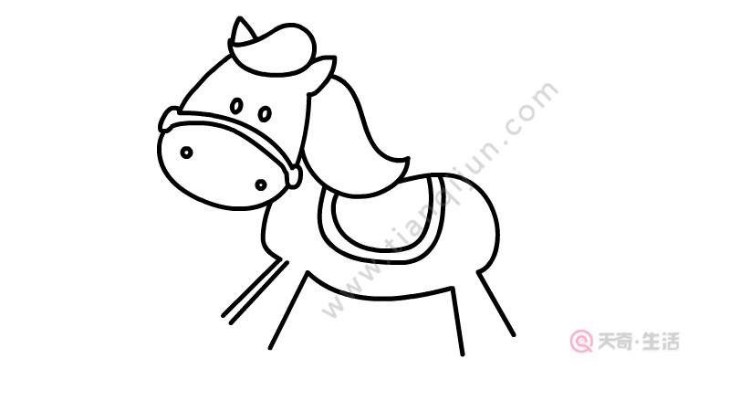 兒童木馬簡(jiǎn)筆畫教程 兒童木馬簡(jiǎn)筆畫步驟(圖3) 兒童木馬簡(jiǎn)筆畫教程